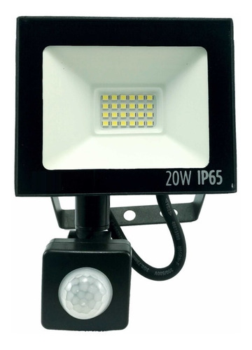 Reflector Proyector Led Con Sensor De Movimiento 20w Luz Dia