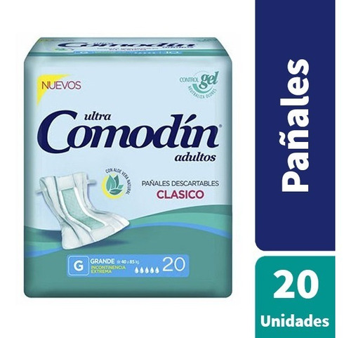 Comodin Pañales Adultos Clásico Rectos G X20 Unidades