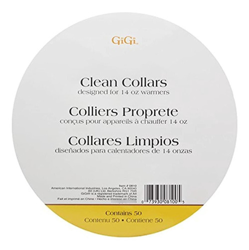Gigi Clean Collars Para Calentadores De Cera, 14 Oz, 50 Ct