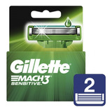 Gillette Mach 3 Sensitive Repue X 2 Unidades Magistral Lacro