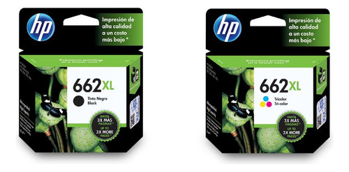 Combo Hp 662 Xl De Cartuchos De Tinta (negro + Tri-color), T