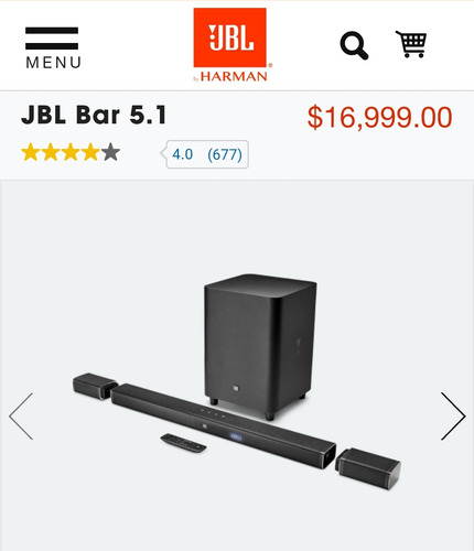 Jbl Bar 5.1 Sistema De Sonido Home Theater