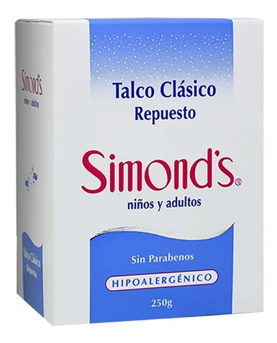 Pack X 5 Talco Simond's Clásico Repuesto 250gr 1 Und