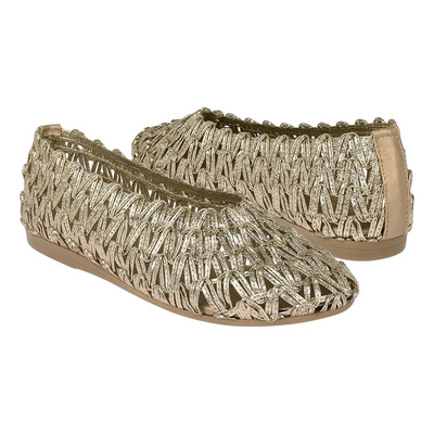 Zapatos Casuales Stylo Mujer 19912 Textil Oro | Envío gratis