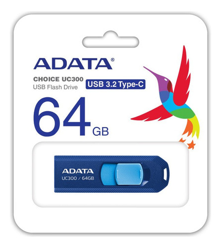 Memoria Usb-c Adata Uc300 64gb 100mb/s 3.2 Gen 1