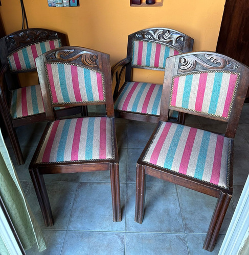 Combo 2 Sillas + 2 Sillones De Estilo - Retapizados