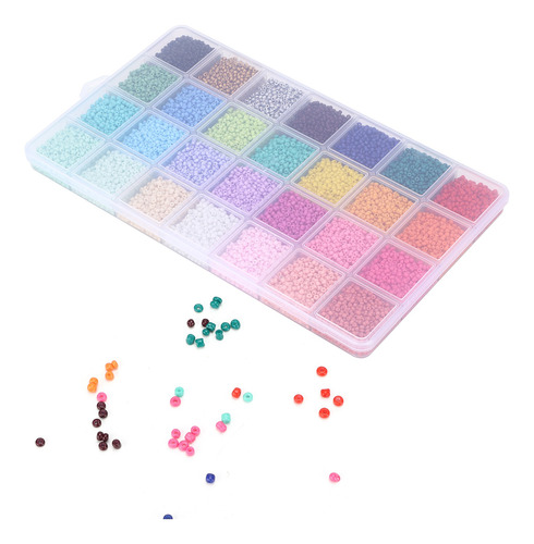 Pulsera Seed Beads, 14 000 Unidades, 28 Colores, Cristal De