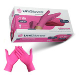 Luva Látex Pink Rosa C/ Pó Caixa Com 100 Unid Unigloves