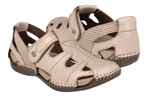 Huaraches Para Dama Lobo Solo 1938 Piel Beige