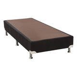 Cama Box Base Solteiro Courano Black (88x188x30) - Luckspuma