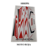 Calcos Honda Tornado 2018 Negra Roja Blanca Kit Speed Motors