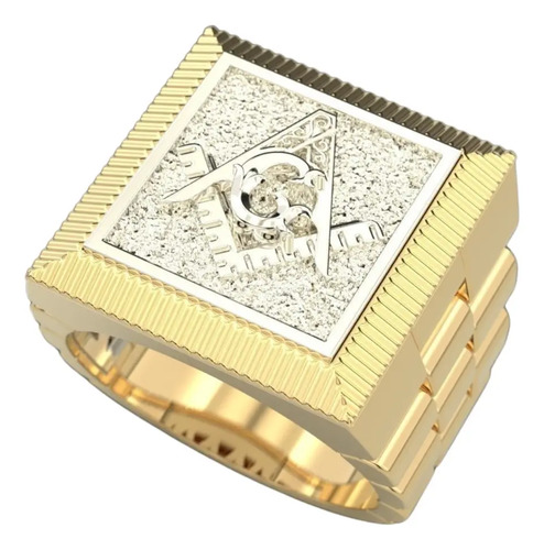 Anillo Hombre Barones Masón Rolex Plata 925 Chapado Oro