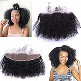 Extensiones De Cabello - Afro Kinky Curly 13x4 Cierre Fronta