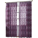 Cortina Jacquard De Ventana De Poliéster, Juego De  Pa...