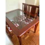 Mesa Para Jantar De Vidro Com 4 Cadeiras