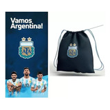 Toallon Playero Equipos Futbol Oficial Con Mochila Argentina