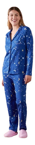 Pijama Camisero Invierno Woman Promesse Infinity Art 10179