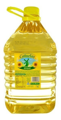 Aceite Cañuelas Girasol Botellon 5 Litros