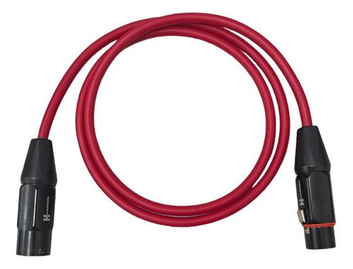 Cable Xlr Canon 1m Macho-hembra Alta Calidad Rojo