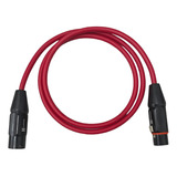Cable Xlr Canon 1m Macho-hembra Alta Calidad Rojo