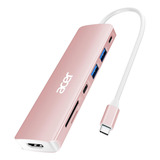 Hub Usb Acer, Adaptador Multipuerto Usb C A Hdmi 7 En 1, 2 P