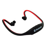 Mp3 Reproductor Auriculares Con Bluetooth Fm Ranura Sd Rojo