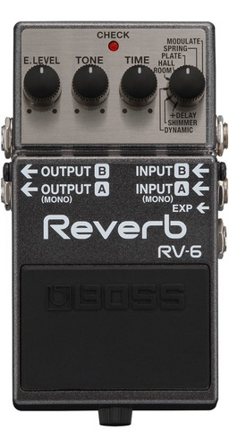 Pedal Boss Rv 6  Reverb Com Shimmer Rv6 Para Guitarra