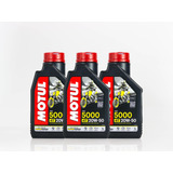 3 Pack: Aceite Motul  Moto 5000 4t 20w50 Technosynthese 1lt