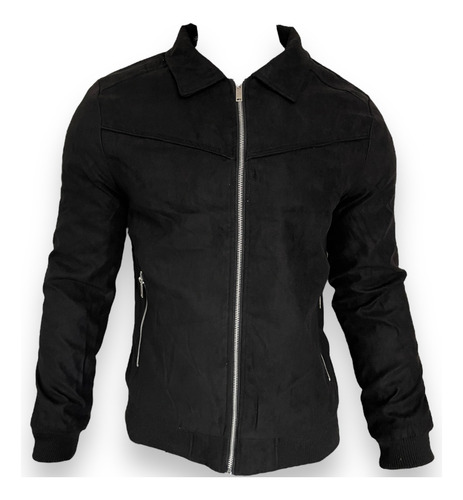 Chaqueta Chamarra Tipo Gamuza Hombre Biker Premium Slim Fit