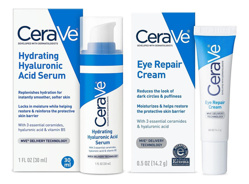 Cerave Suero Hidratante Ácido Hialurónico + Crema De Ojos