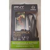 Bateria Recargable Pny T5200 Para Celular  2 Puertos Usb