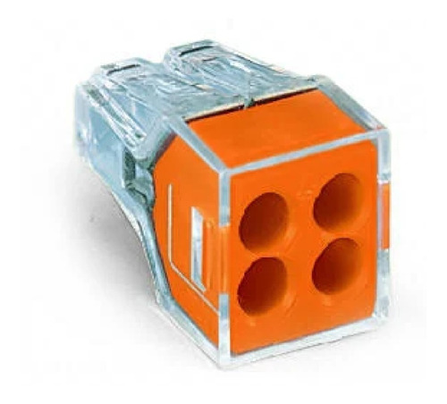 Conector Borne Emenda P/ 4 Fios Wago 773-104 C/ 10 Peças