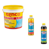 Kit Cloro Genco 10kg + Algicida 1l + Clarificante 1l