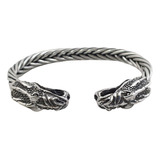 Brazalete De Dragones De Plata Ley 925 Para Hombre