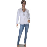 Scombro Chaqueta De Jean Color Blanco