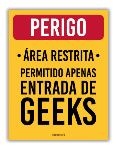 Placa Decorativa Metal Quadro Gamer Geek Quarto Gamer Perigo