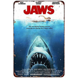 1975 Jaws Movie Vintage Look Reproducción L Sign 8 X 1...