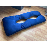 Almohada Para  Embarazo Y Lactancia Azul Jumbo