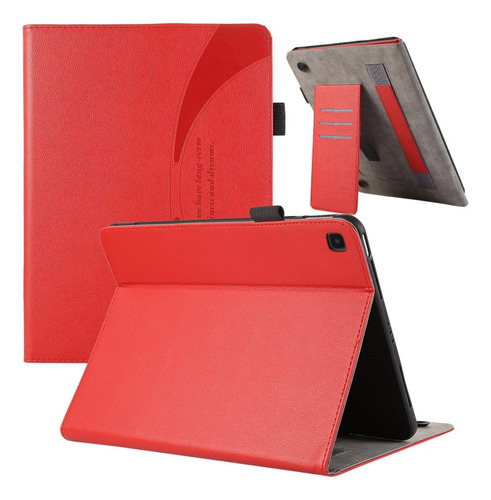 Funda De Piel Roja Para Samsung Galaxy Tab S6 Lite/p610