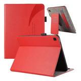 Funda De Piel Roja Para Samsung Galaxy Tab S6 Lite/p610