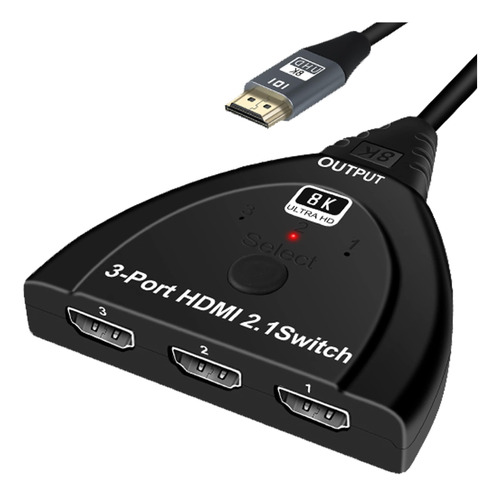 Conmutador Hdmi 2.1, Divisor De Conmutador Hdmi Wrixwric 8k