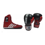 Botas De Boxeo Profesionales Shark Box+ Guantes 12/14/16oz