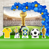 Kit Decoração De Festa Infantil Brasil Futebol Clube
