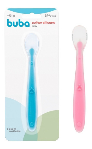 Colher De Silicone Anatômica Bebe Introdução Alimentar Macia