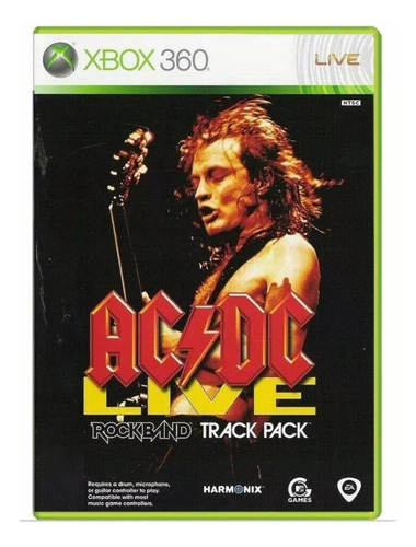 Jogo Ac/dc Live Rockband Track Pack Xbox 360 Física Full