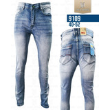 Pantalon Jeans De Hombre Slim Elasticado Semipitillo 9109