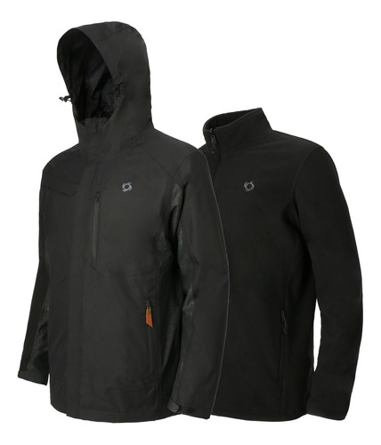 Chaqueta Hombre 3 En 1 Terranova Negro Doite