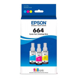 Epson T664 Originales Pack 3 Tintas L120 L380 L200 L1300
