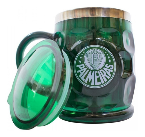 Caneca Térmica Palmeiras Com Tampa 500ml Oficial Licenciado