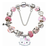 Pulsera De Hello Kitty Con Charms, Hermosa Y De Moda!!